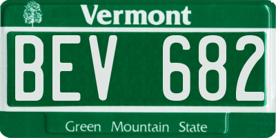 VT license plate BEV682