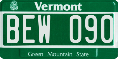 VT license plate BEW090