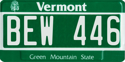VT license plate BEW446