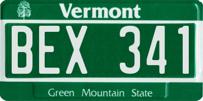 VT license plate BEX341