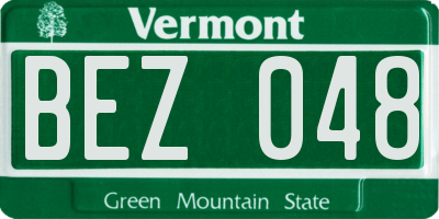 VT license plate BEZ048
