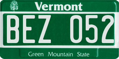 VT license plate BEZ052