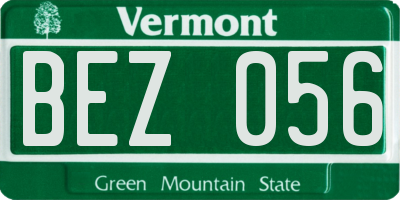 VT license plate BEZ056