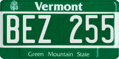 VT license plate BEZ255