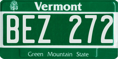 VT license plate BEZ272