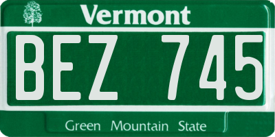 VT license plate BEZ745