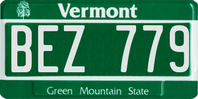 VT license plate BEZ779