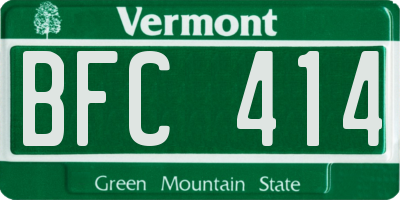 VT license plate BFC414
