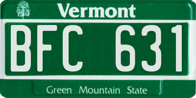 VT license plate BFC631