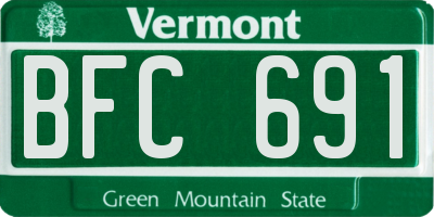 VT license plate BFC691