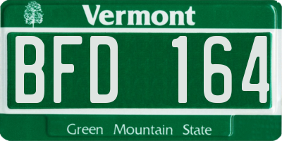 VT license plate BFD164