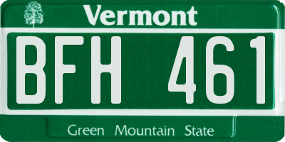VT license plate BFH461