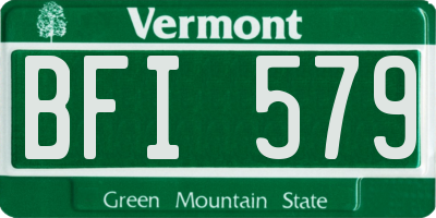 VT license plate BFI579