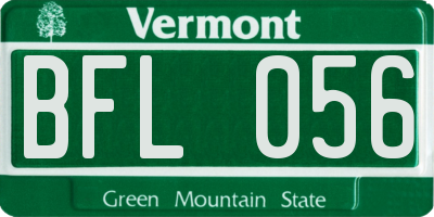 VT license plate BFL056