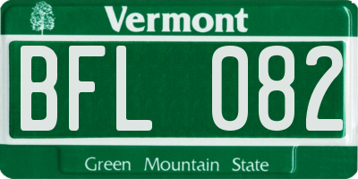 VT license plate BFL082