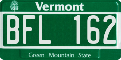 VT license plate BFL162