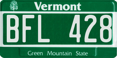 VT license plate BFL428