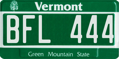 VT license plate BFL444