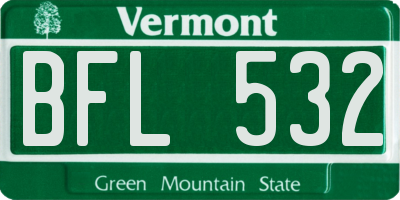 VT license plate BFL532