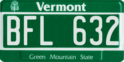 VT license plate BFL632