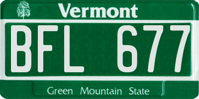 VT license plate BFL677