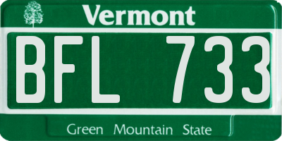 VT license plate BFL733