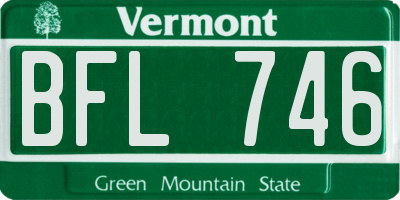 VT license plate BFL746