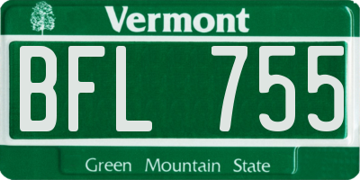 VT license plate BFL755