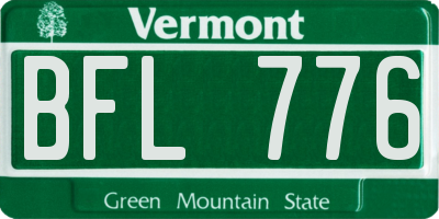 VT license plate BFL776