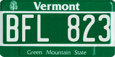 VT license plate BFL823