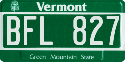 VT license plate BFL827