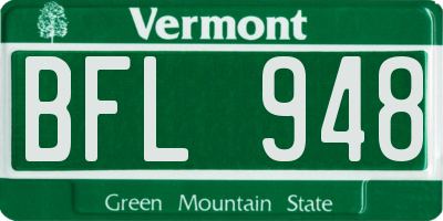 VT license plate BFL948