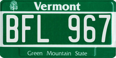 VT license plate BFL967
