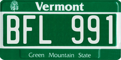 VT license plate BFL991