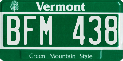 VT license plate BFM438