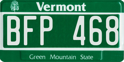 VT license plate BFP468