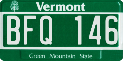 VT license plate BFQ146
