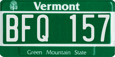 VT license plate BFQ157