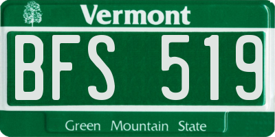 VT license plate BFS519