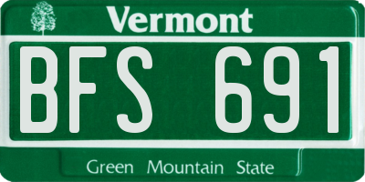 VT license plate BFS691