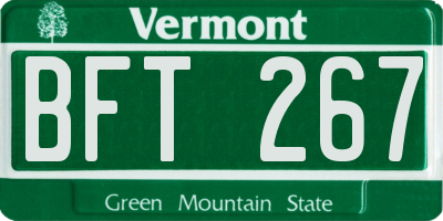 VT license plate BFT267
