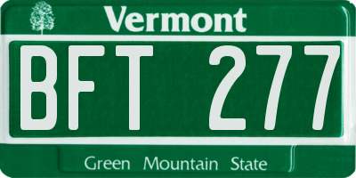 VT license plate BFT277
