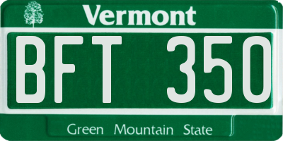 VT license plate BFT350