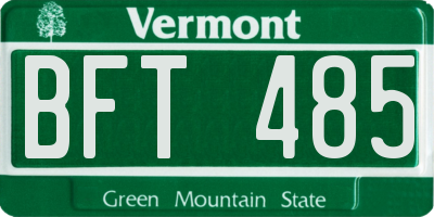 VT license plate BFT485
