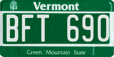 VT license plate BFT690