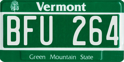 VT license plate BFU264