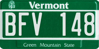 VT license plate BFV148