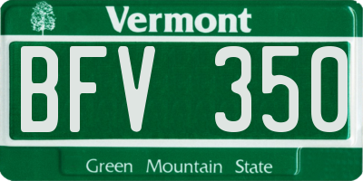 VT license plate BFV350