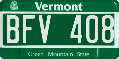VT license plate BFV408