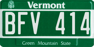 VT license plate BFV414